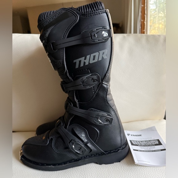 NWT Thor Blitz XP MX Motorcross Motorcycle Riding Boots - Black - Picture 3 of 7